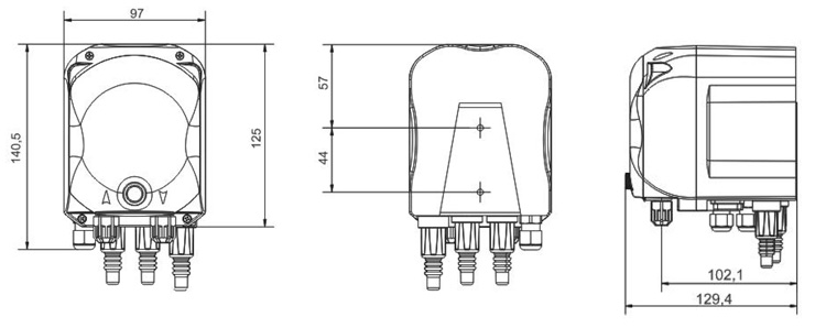 Dimensions Smart Timer programmable dosing pump