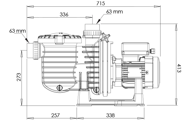 Dimensions of sta rite 5P6R