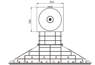 Weltico skimmer Elegance A800 in ABS segment A dimensions