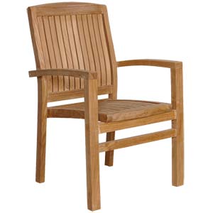 Teak chairs and armchairs