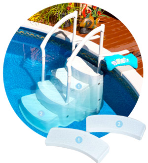 Festiva removable pool steps, 4 step