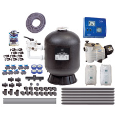 Complete filtration pack for pools