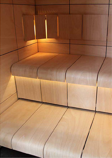 Harvia Claro sauna with Ventura interior