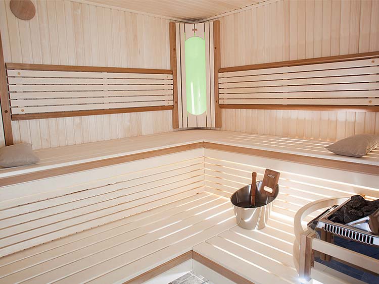 Harvia Colour Light therapy system for sauna in Rondium sauna with Exclusive interior design