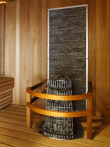 Harvia decorative stone aspect wall panel for sauna