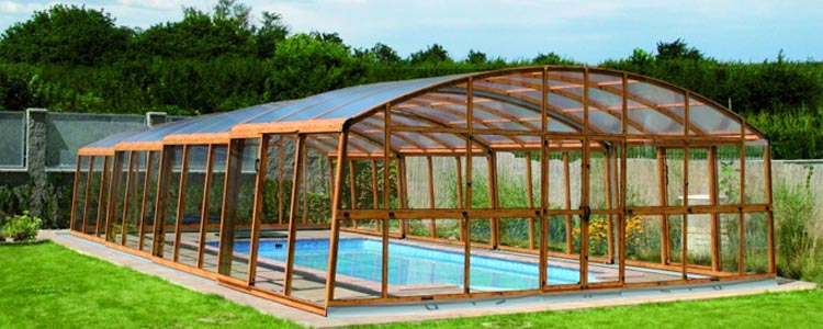 Casablanca high pool enclosure wooden finish