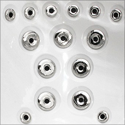 118 hydromassage jets, ABS with stainless steel trim