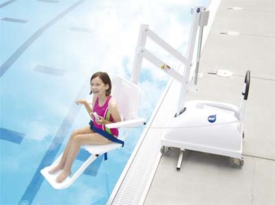 PAL LIFT, seated pool lift for disabled pool access