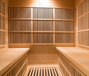 Inner view COLORADO 4 place infrared sauna