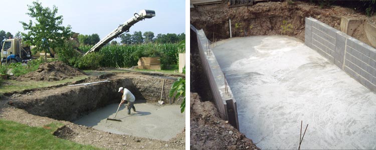 Mahogany galvanised steel sheet pool kit installation