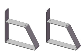 Ground mount legs for DANTHERM CDP 40 standard dehumidifier