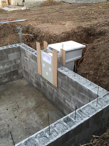 Installation filtering wall