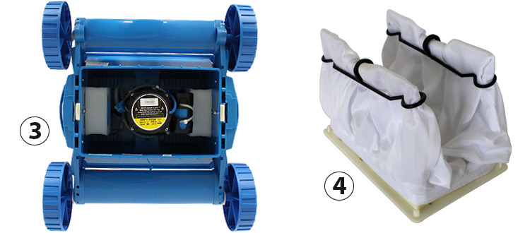 Inside view and filter bag Inside view and filter bag
