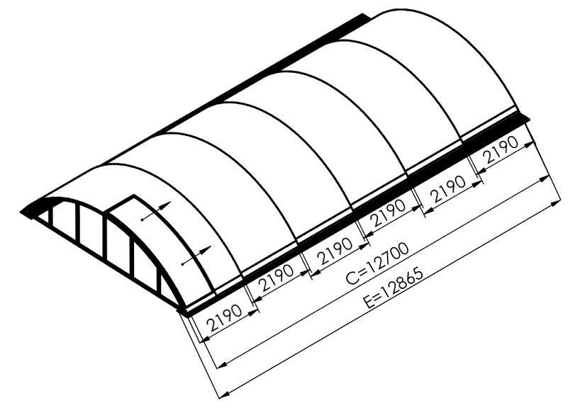 Length pool enclosure Abrissime Silhouette XXXL