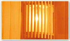 Filtered lighting with Zen steam sauna