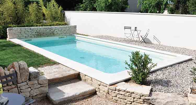 Pool 75 liner in situ