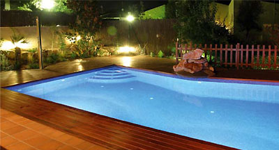 Astral Lumiplus Wireless LED pool projector insitu