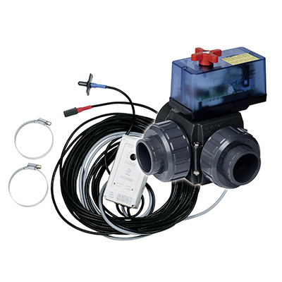 SOLARA solar panel heating system with motorised 3 way valve, offset command SOLARA solar panel heating system with motorised 3 way valve, offset command