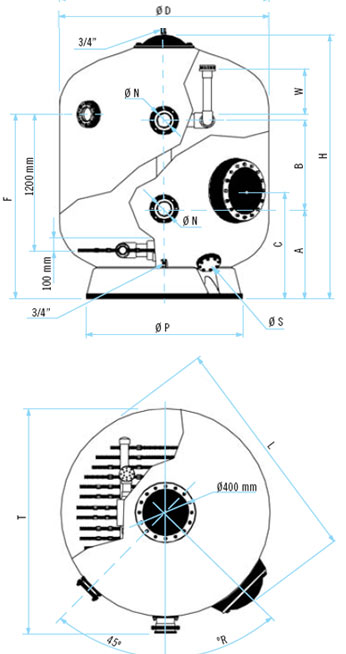 Oslo sand filter circulator arms