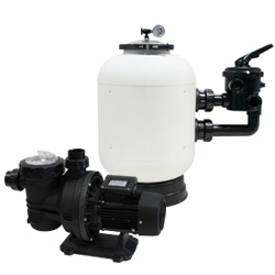 Caliente pump+sand filter pack for in-ground pools