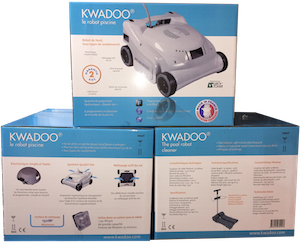 Packaging Kwadoo electric pool cleaner