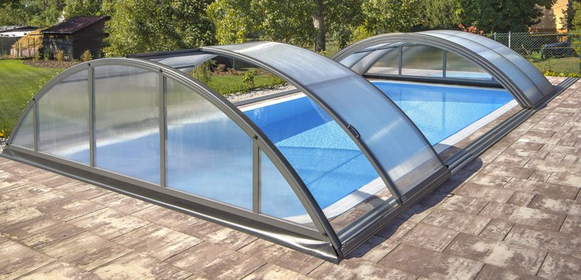 Silhouette pool enclosure