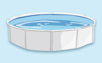 Pool adapted for up to 3 domes Pool adapted for up to 3 domes