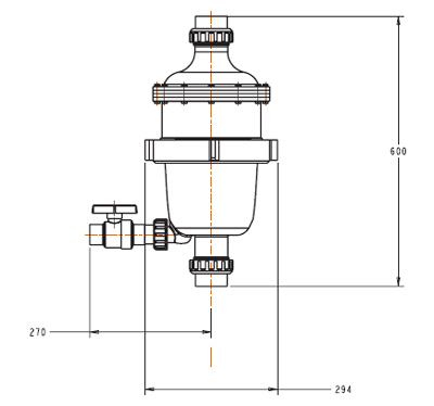 Dimensions pre filter Multicyclone