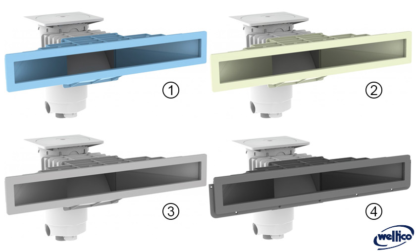 Colour range Weltico skimmer Elegance A800 in ABS