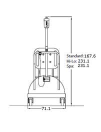 Rear view PAL LIFT, seated pool lift for disabled pool access