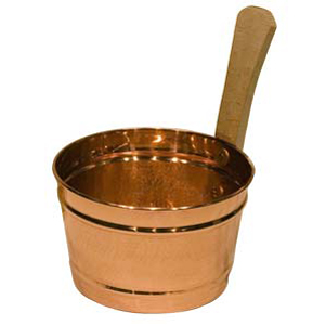 Copper bucket for sauna 