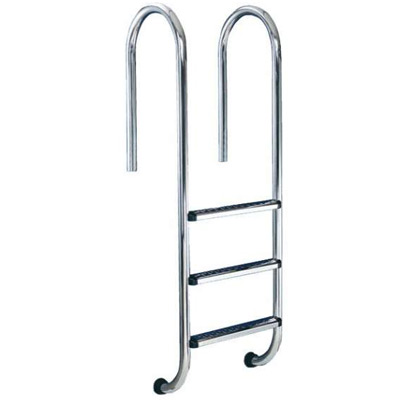 Astralpool stainless steel pool ladder featuring straight handrail
