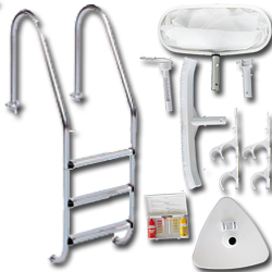 Tradipool inground pool ladder + cleaning kit