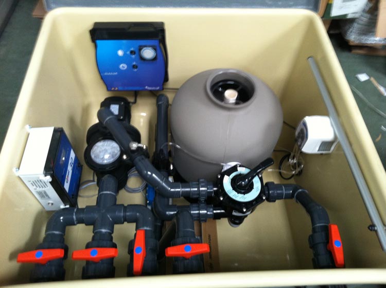 Example of installed plumbing system Tradipool plumbing kit