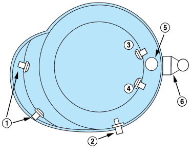 Installation schema AMORGOS, polyester shell pools