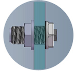 Polyester shell wall crossing