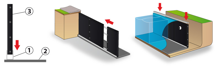 Recypool inground pool kit made from recycled polyethylene structure assembly