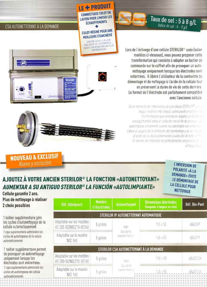 Self cleaning STERILOR electrolyser cell Self cleaning STERILOR electrolyser cell