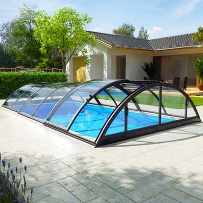 Silhouette quartz pool enclosure