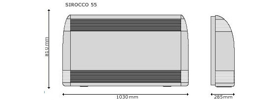 Dimensions Zodiac Sirocco 55 Ambiance dehumidifier