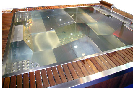 Rectangular stainless steel pool 