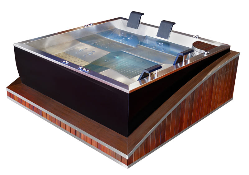 Rectangular model stainless steel spa