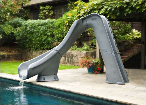 Typhoon pool slide in situ Typhoon pool slide in situ