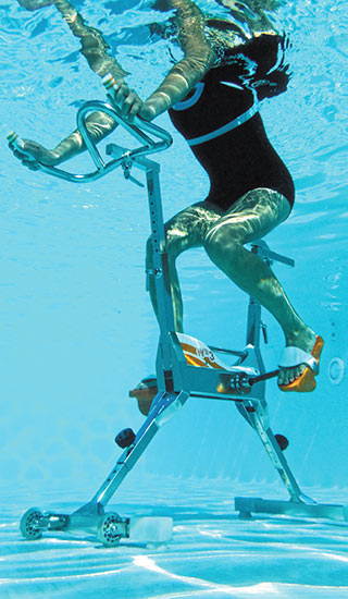 Aquabike in use